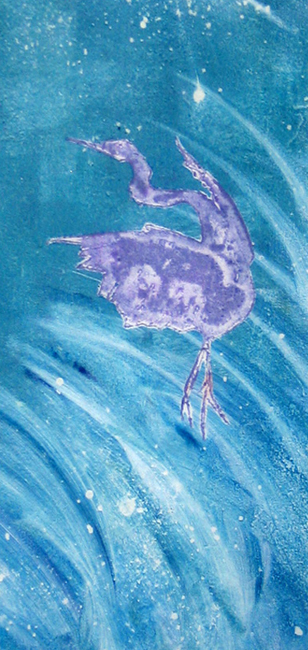 dance scroll art monoprint leni fried printmaking