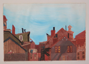 the back view urban art print
